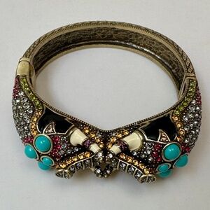 Heidi Daus "Queen of Siam" Enamel and Crystal Elephant Bracelet New Without Tags